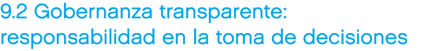 9.2 Gobernanza transparente: responsabilidad en la toma de decisiones 