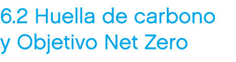 6.2 Huella de carbono y Objetivo Net Zero