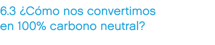 6.3 ¿C mo nos convertimos en 100% carbono neutral?