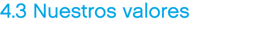 4.3 Nuestros valores