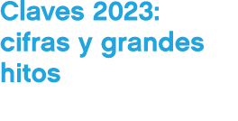 Claves 2023: cifras y grandes hitos