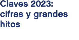 Claves 2023: cifras y grandes hitos