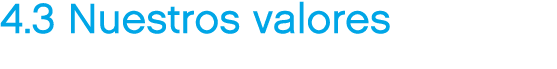 4.3 Nuestros valores