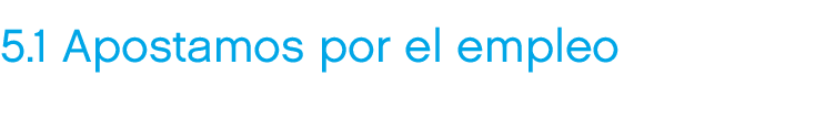 5.1 Apostamos por el empleo 