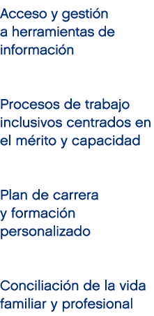 Acceso y gesti n a herramientas de informaci n Procesos de trabajo inclusivos centrados en el m rito y capacidad Plan...
