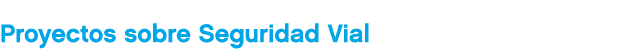 Proyectos sobre Seguridad Vial 
