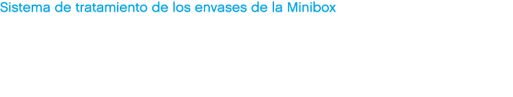 Sistema de tratamiento de los envases de la Minibox