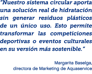 “Nuestro sistema circular aporta una soluci n real de hidrataci n sin generar residuos pl sticos de un nico uso. Est...
