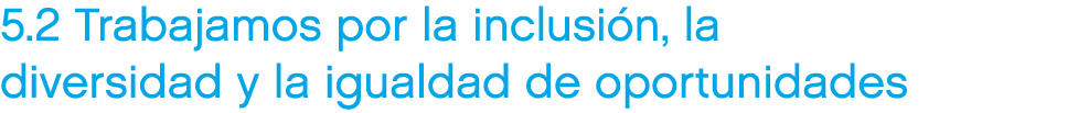 5.2 Trabajamos por la inclusi n, la diversidad y la igualdad de oportunidades