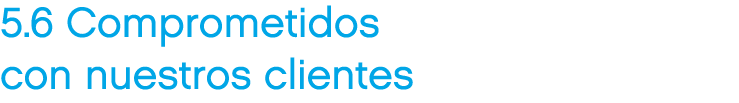 5.6 Comprometidos con nuestros clientes 
